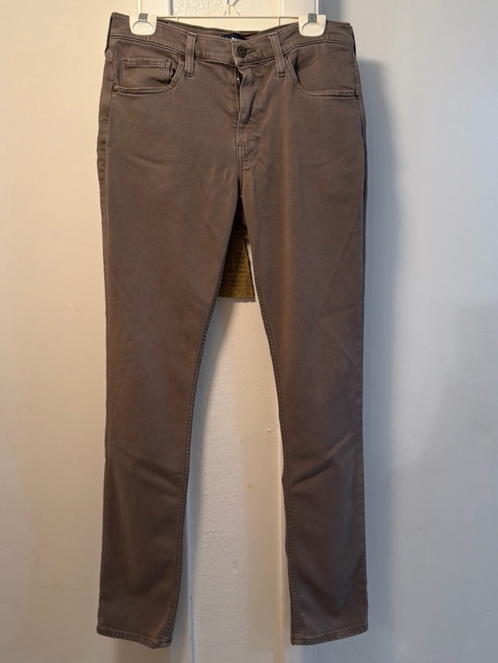 PAIGE Slim Straight Jeans in Taupe Brown